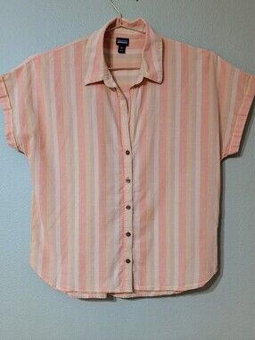 Patagonia Women’s Light Weight A/C Shirt Button Up XS Cali Stripe Sunfade Pink